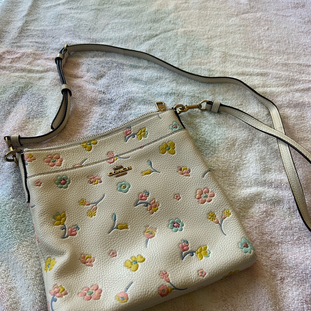 Floral Cream Crossbody Bag